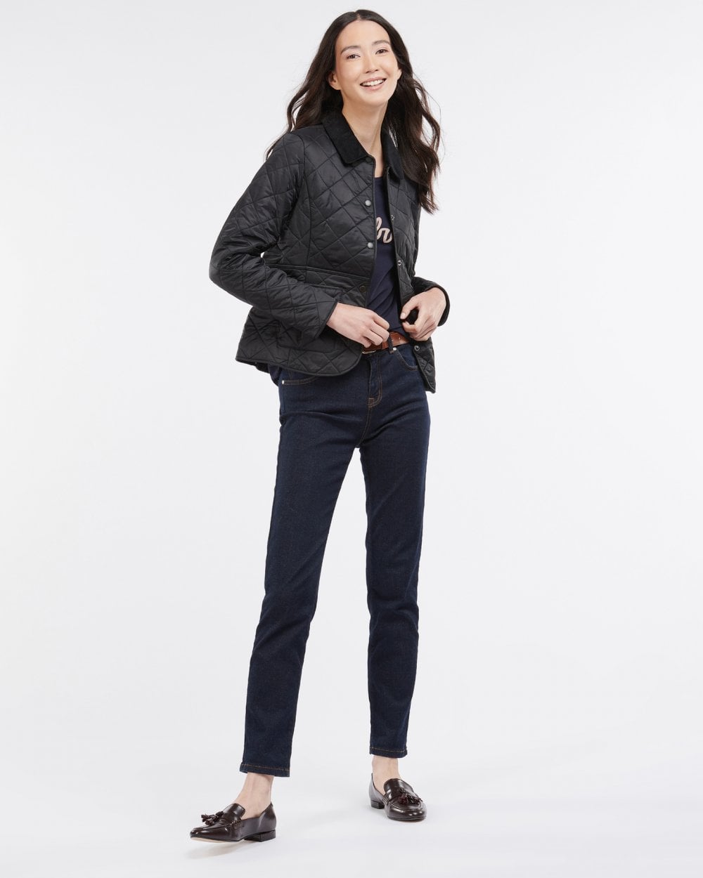 Barbour Deveron Polarquilt Womens Jacket - Black/Black