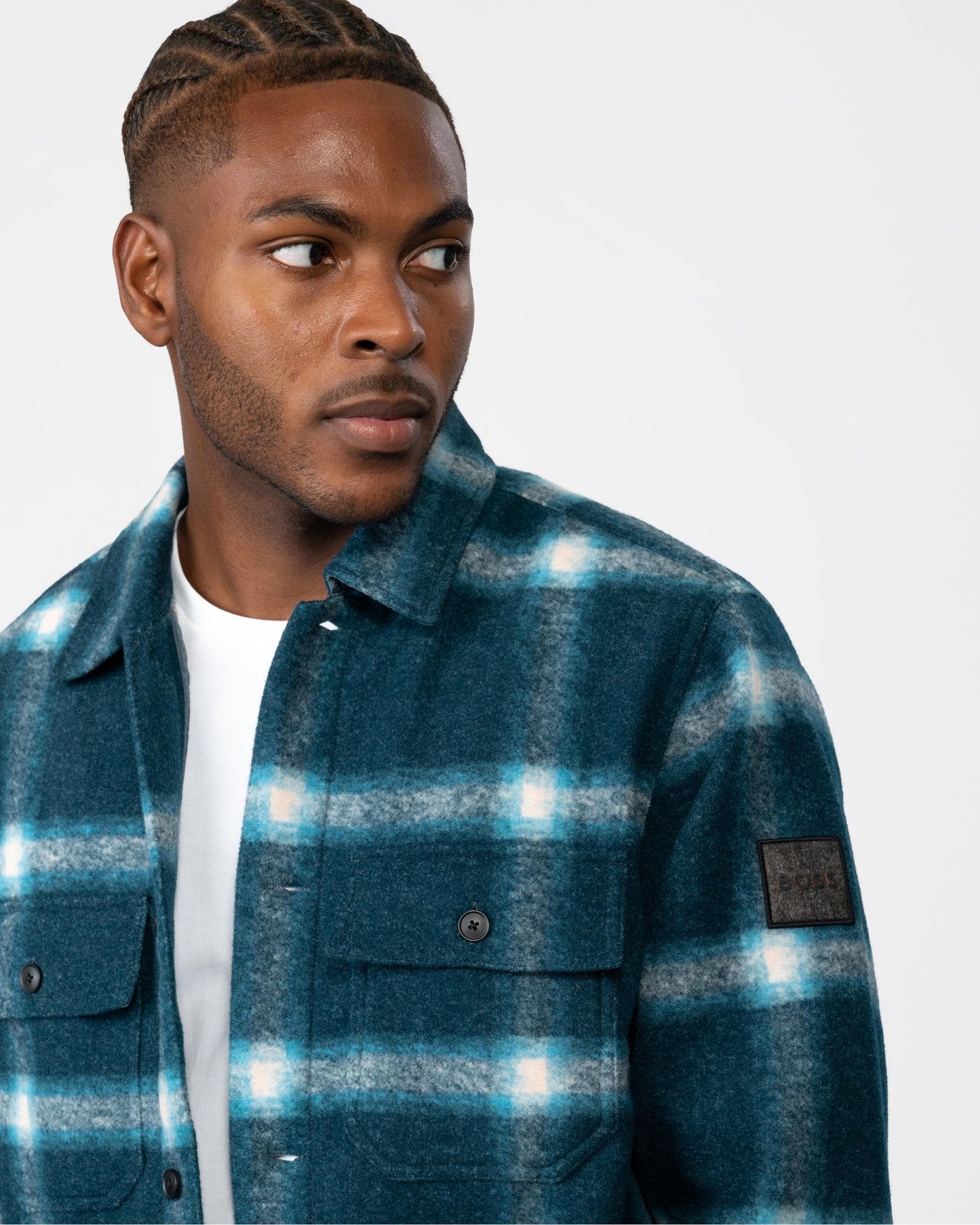 BOSS Orange Lovvo Mens Check Overshirt