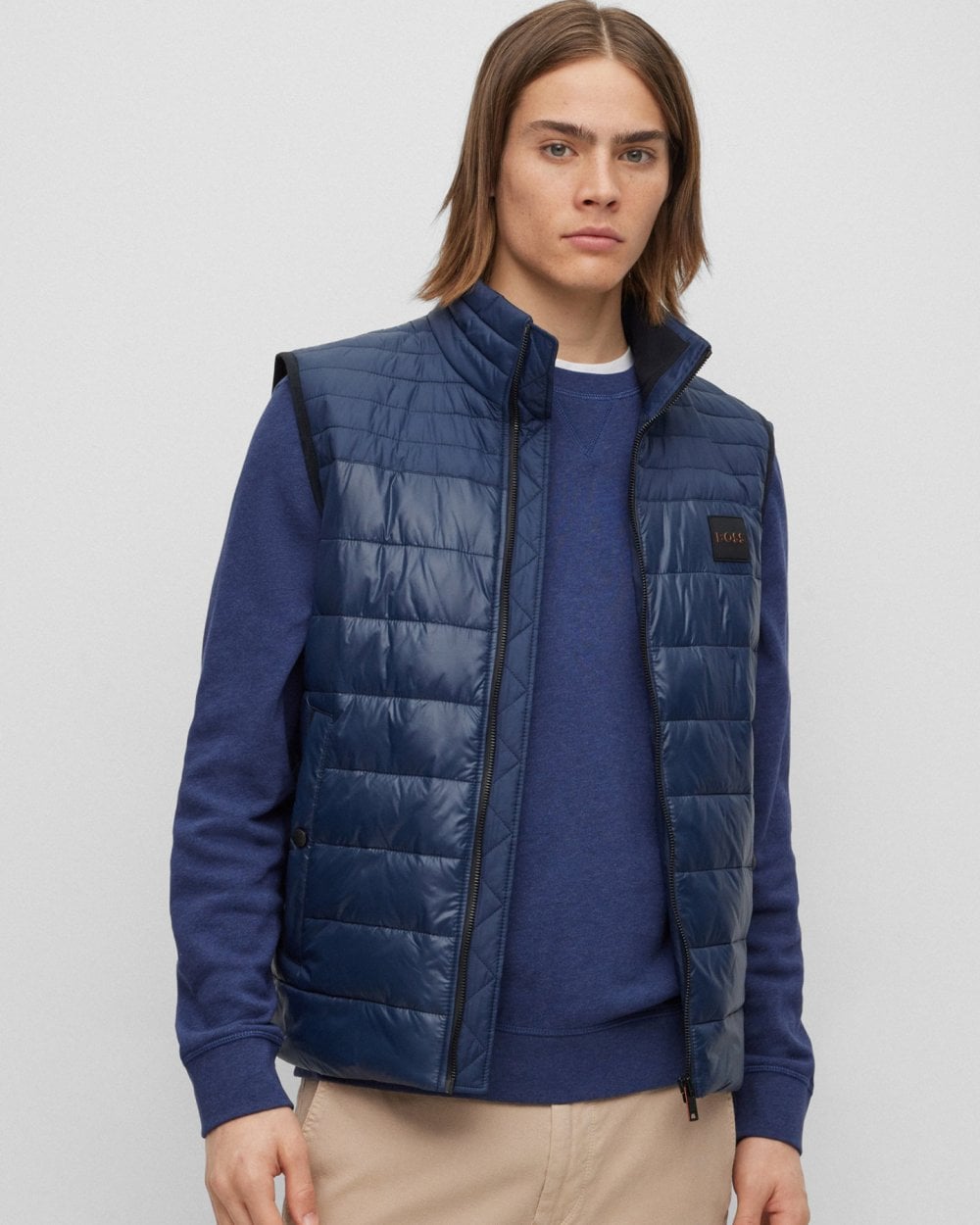 BOSS Orange Odeno Patch Logo Mens Padded Gilet