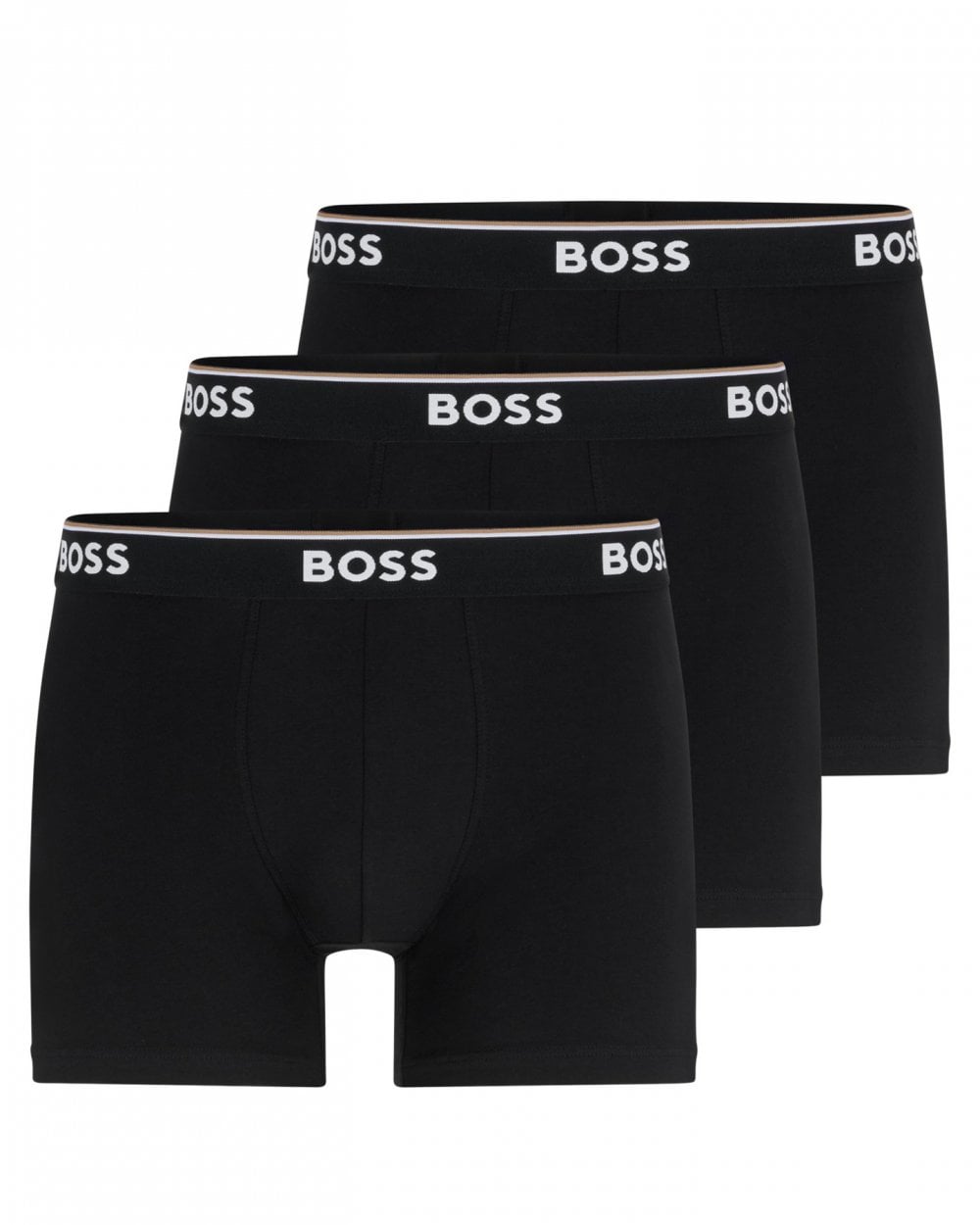 BOSS Orange Power Three Pack Mens Stretch Cotton Boxer Briefs With Logos NOS