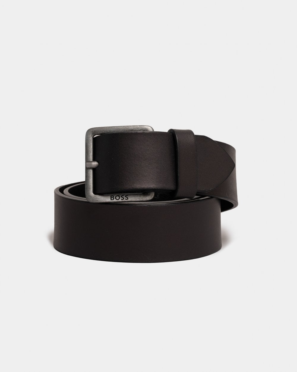 BOSS Orange Jeeko Mens Leather Belt With Logo Buckle