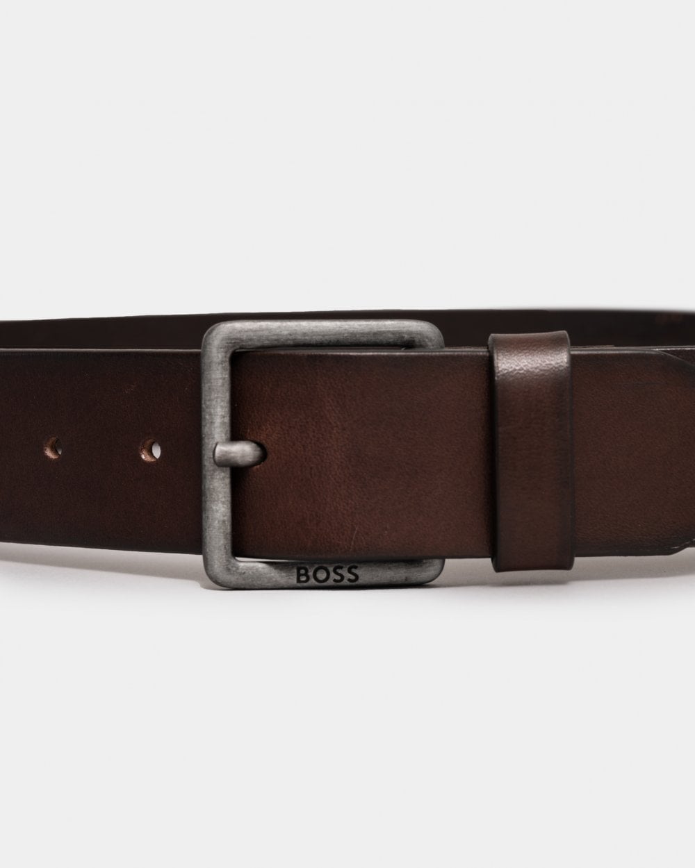 BOSS Orange Jeeko Mens Leather Belt With Logo Buckle
