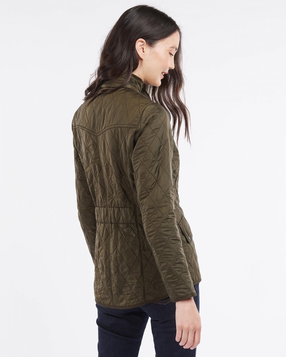 Barbour Cavalry Womens Polarquilt Jacket - Dark Olive