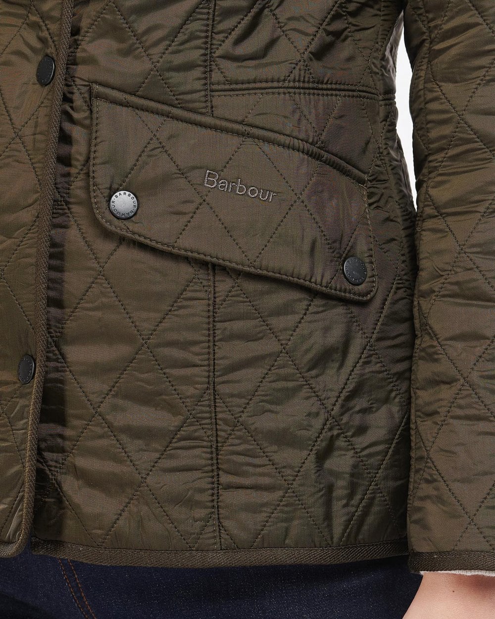 Barbour Cavalry Womens Polarquilt Jacket - Dark Olive
