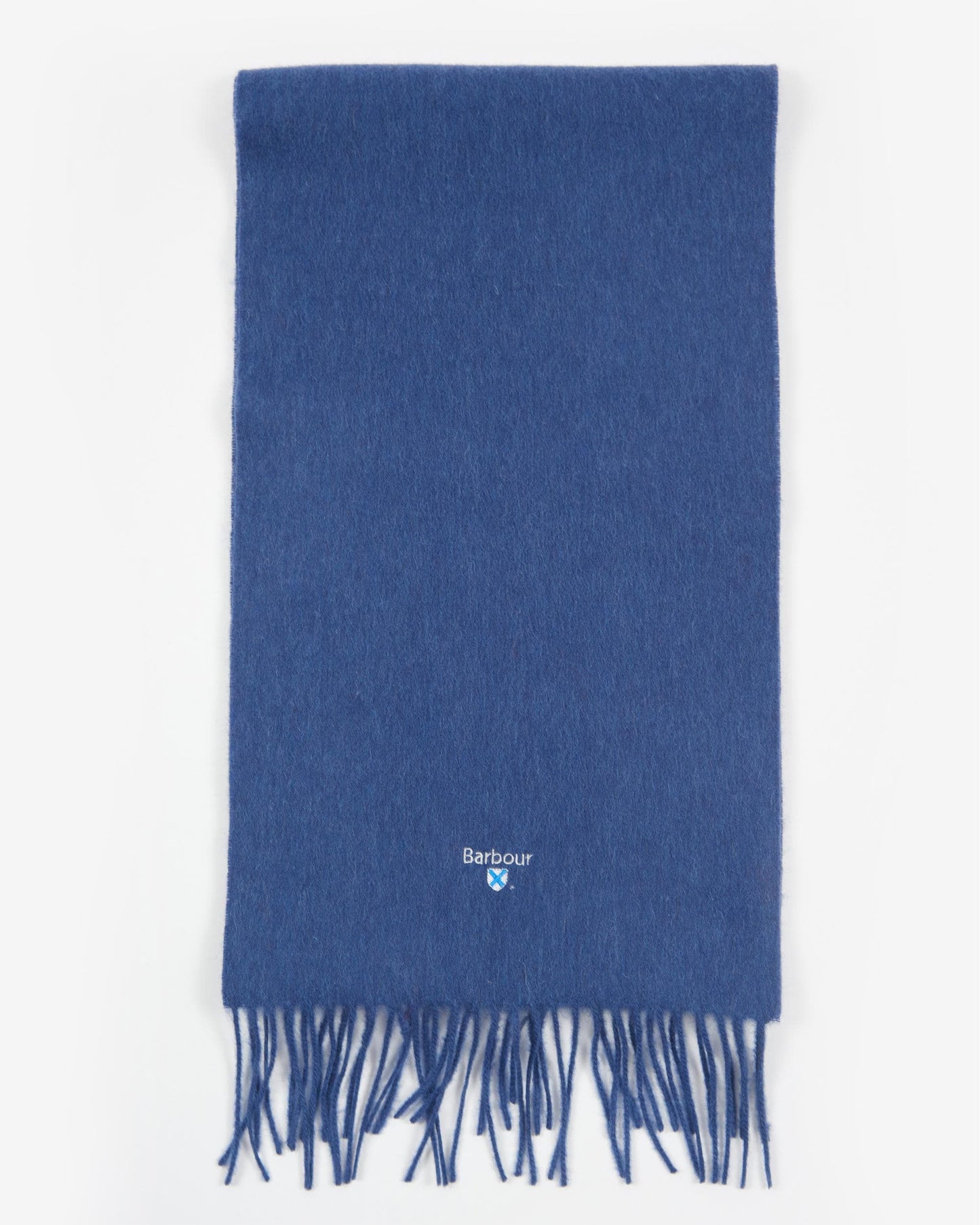 Barbour Unisex Plain Lambswool Scarf - True Navy