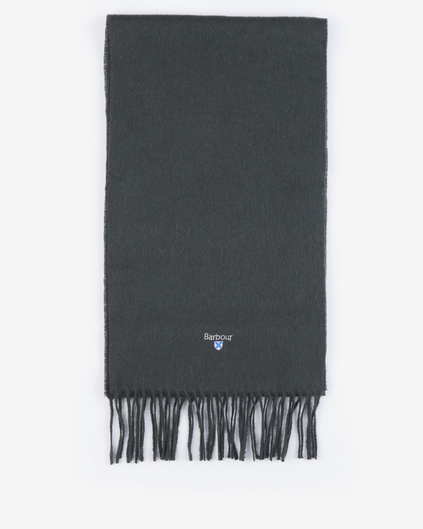 Barbour Unisex Plain Lambswool Scarf - Forest Green