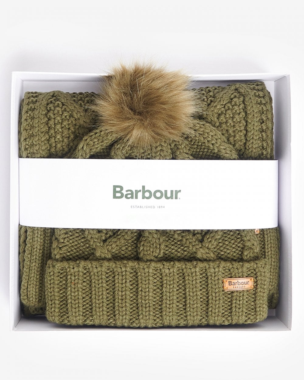 Barbour Ridley Beanie And Scarf Set