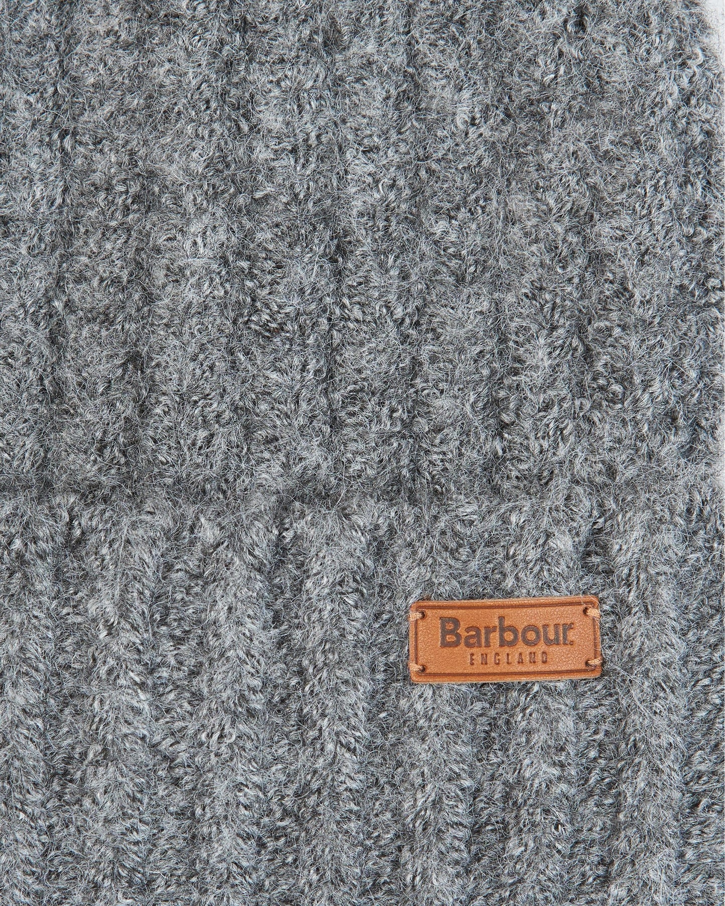 Barbour Saltburn Beanie & Tartan Scarf Set - Grey Rose