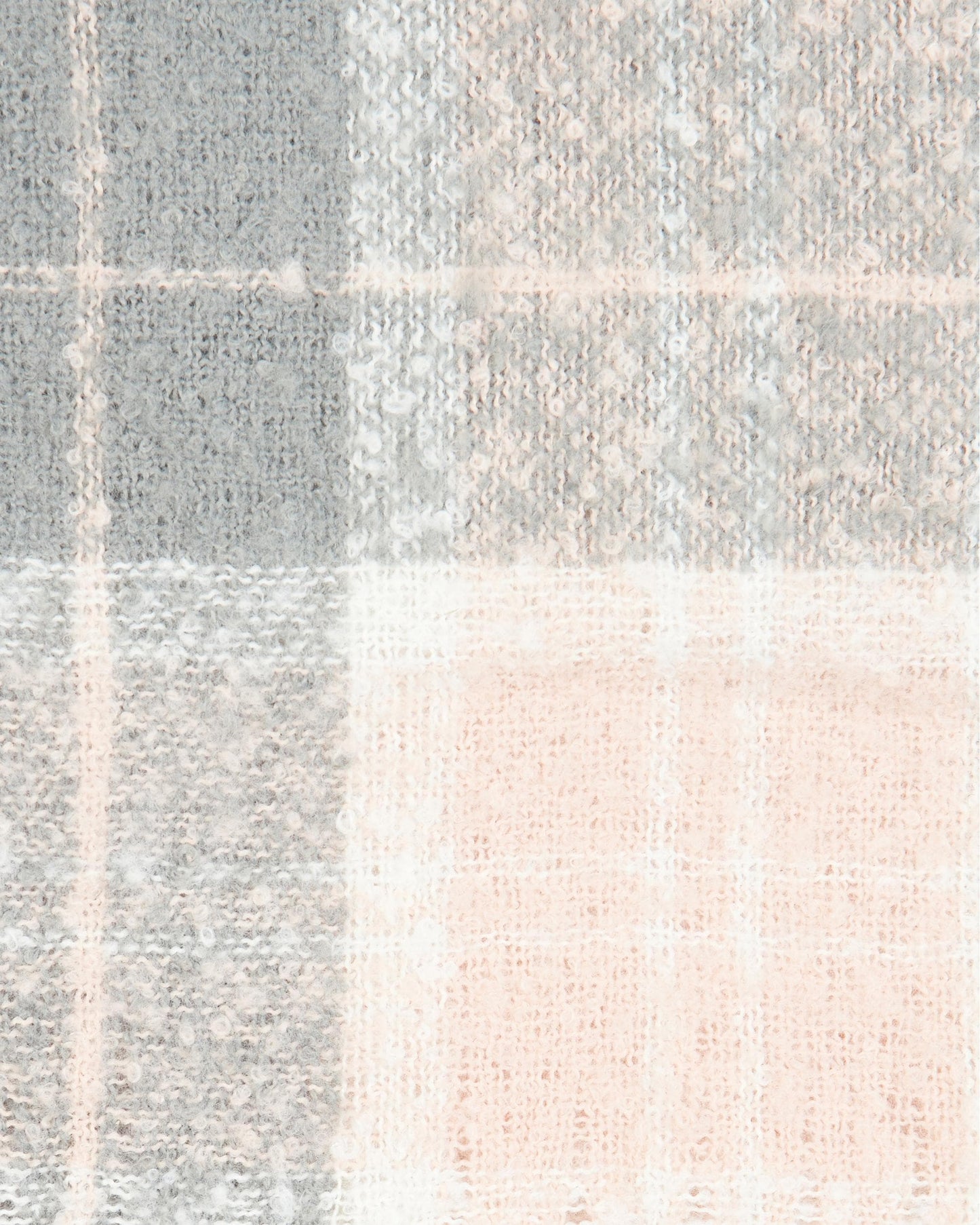 Barbour Saltburn Beanie & Tartan Scarf Set - Grey Rose
