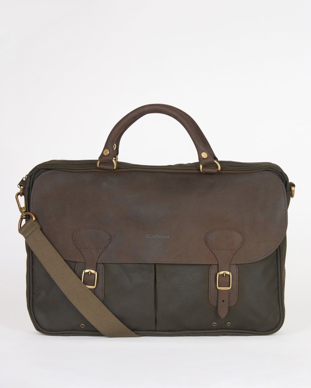 Barbour Wax Unisex Leather Briefcase