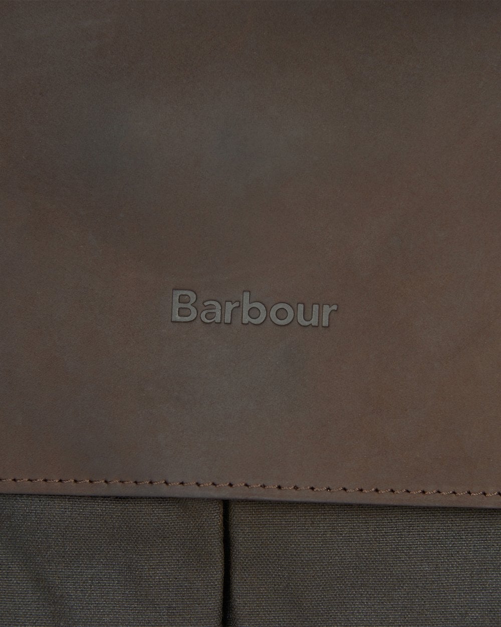 Barbour Wax Unisex Leather Briefcase - Olive