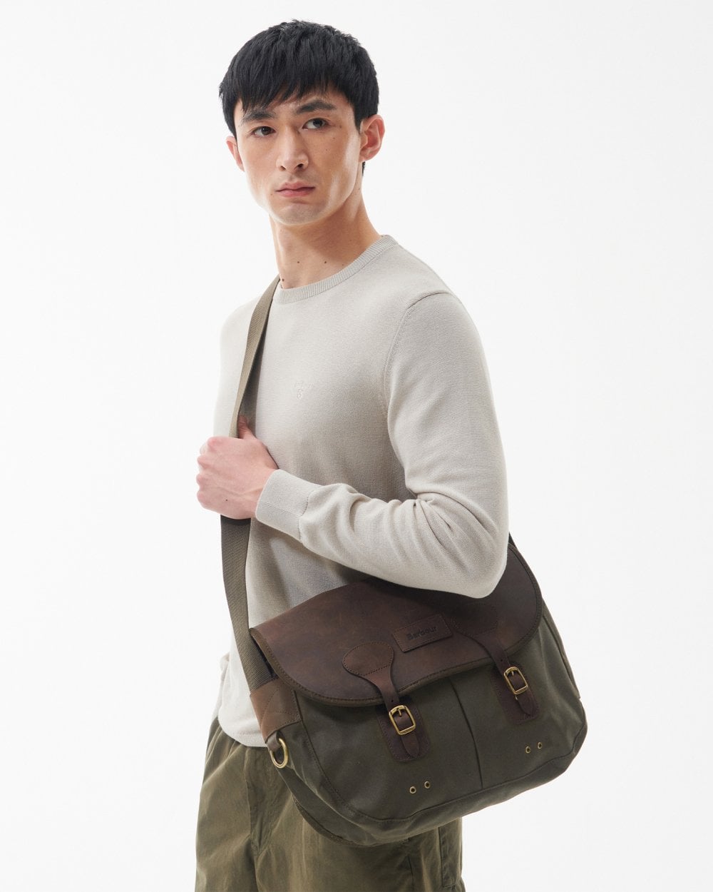 Barbour Wax Leather Unisex Tarras Bag