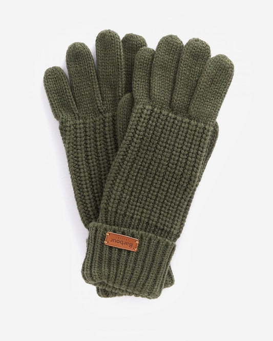 Barbour Saltburn Womens Knitted Gloves - Olive