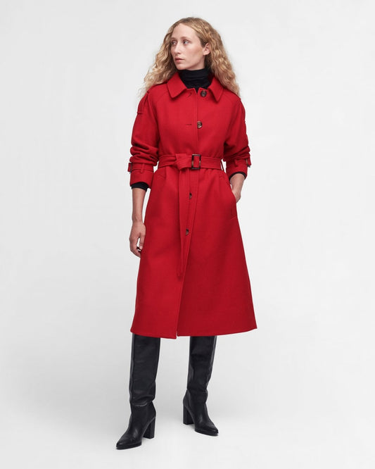 Barbour Alberta Womens Wool Trench Coat