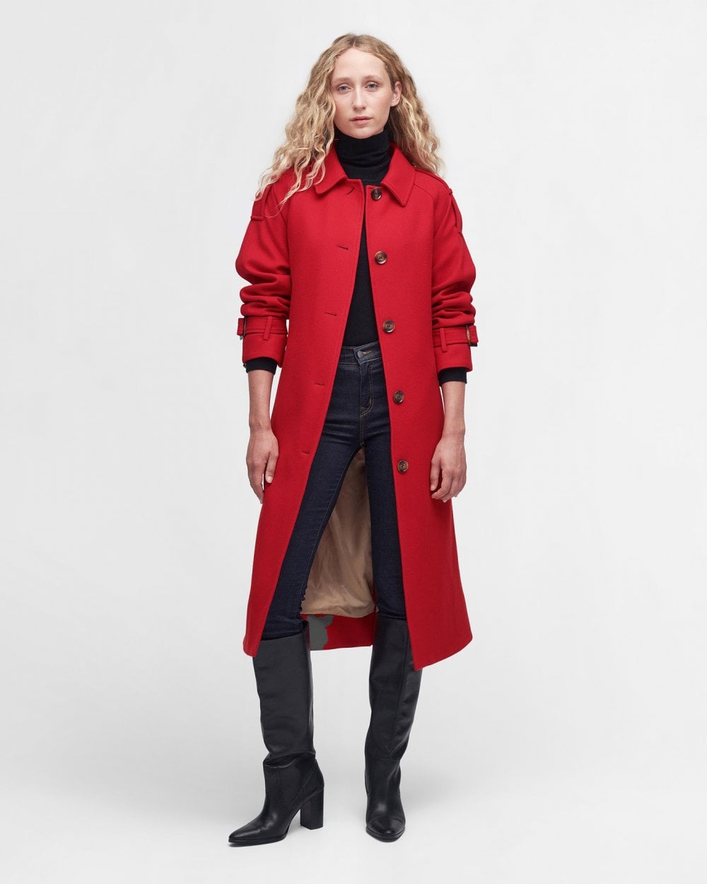 Barbour Alberta Womens Wool Trench Coat