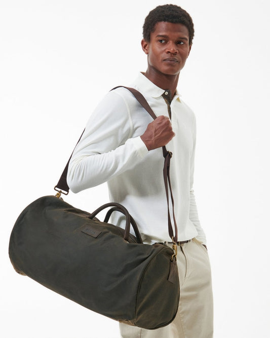 Barbour Wax Unisex Holdall - Olive