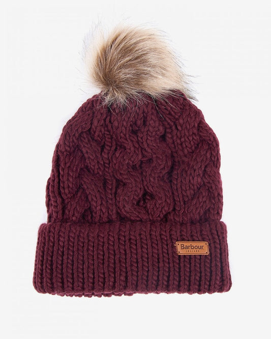 Barbour Penshaw Womens Beanie - Bordeaux