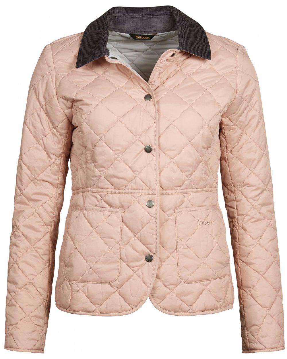 Barbour Deveron Quilted Womens Jacket - Pale Pink/Ice White