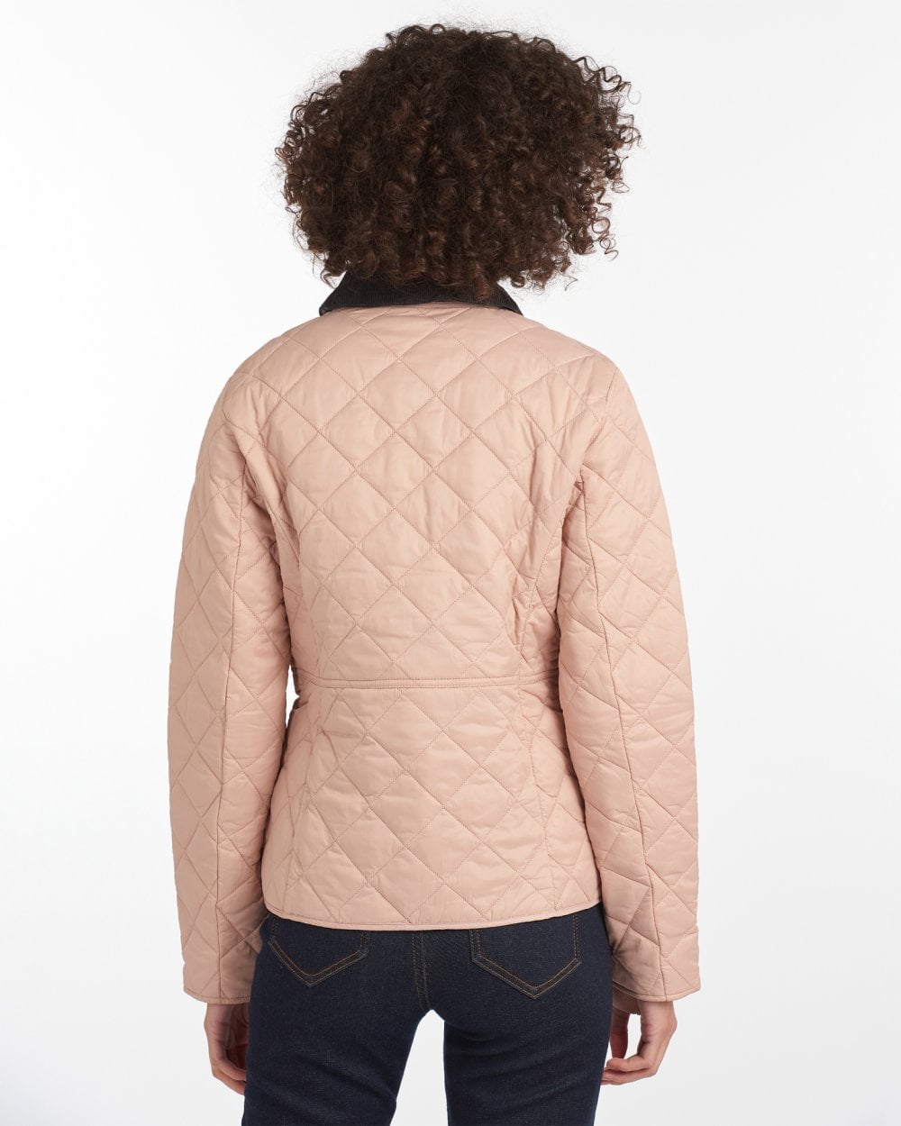 Barbour Deveron Quilted Womens Jacket - Pale Pink/Ice White