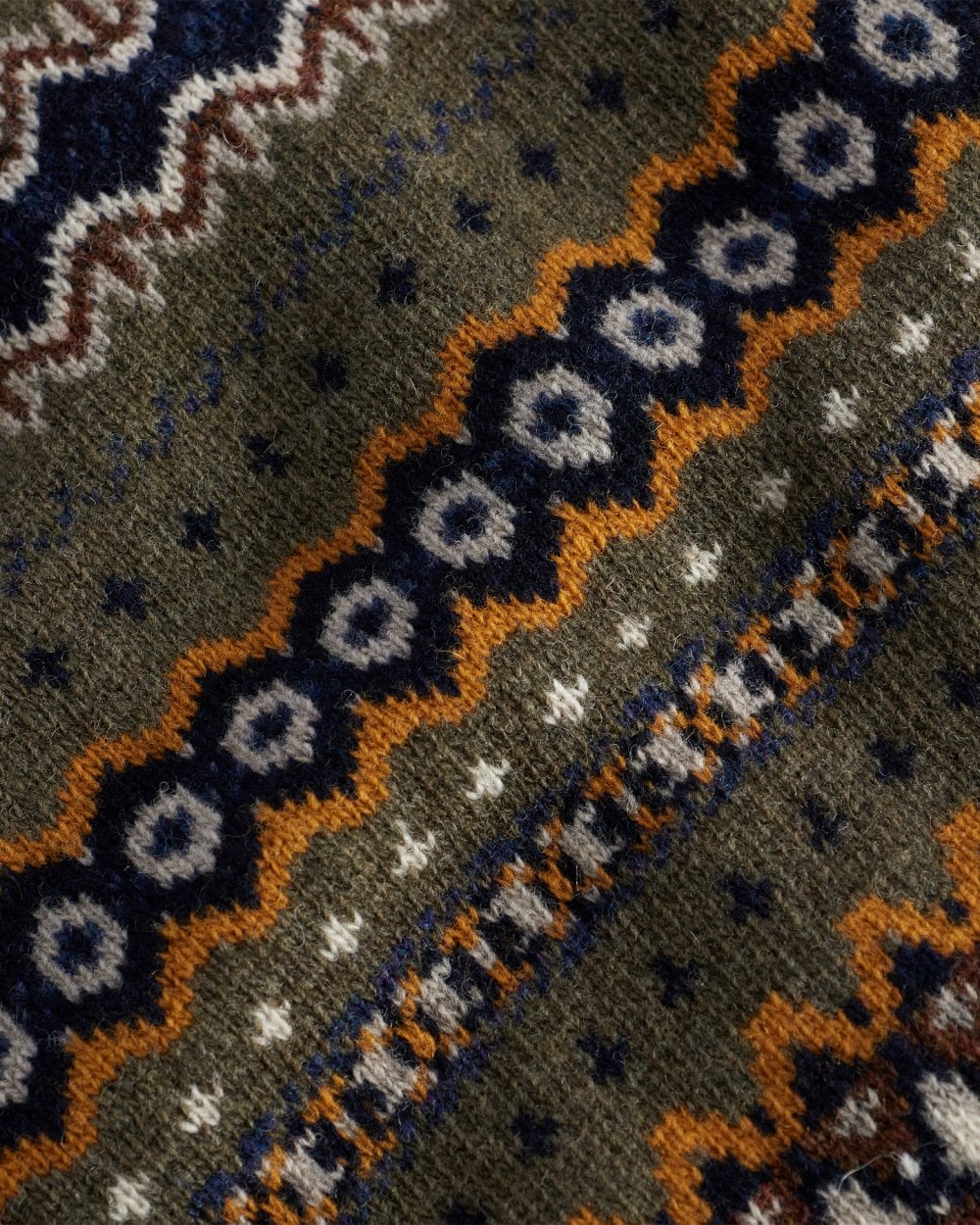 Barbour Case Fairisle Mens Jumper - Willow Green