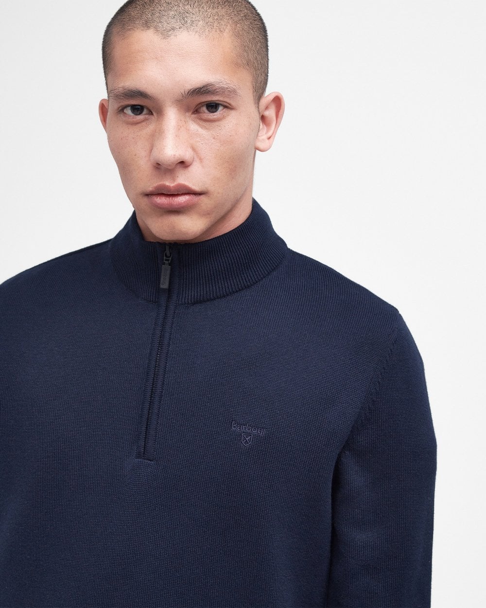 Barbour Avoch Mens Half Zip Jumper - Navy