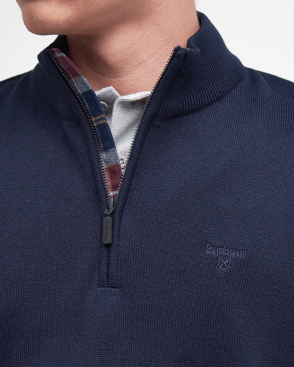 Barbour Avoch Mens Half Zip Jumper - Navy
