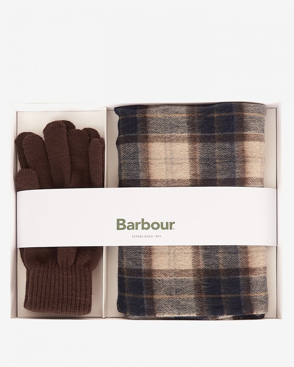 Barbour Tartan Mens Scarf & Glove Gift Set