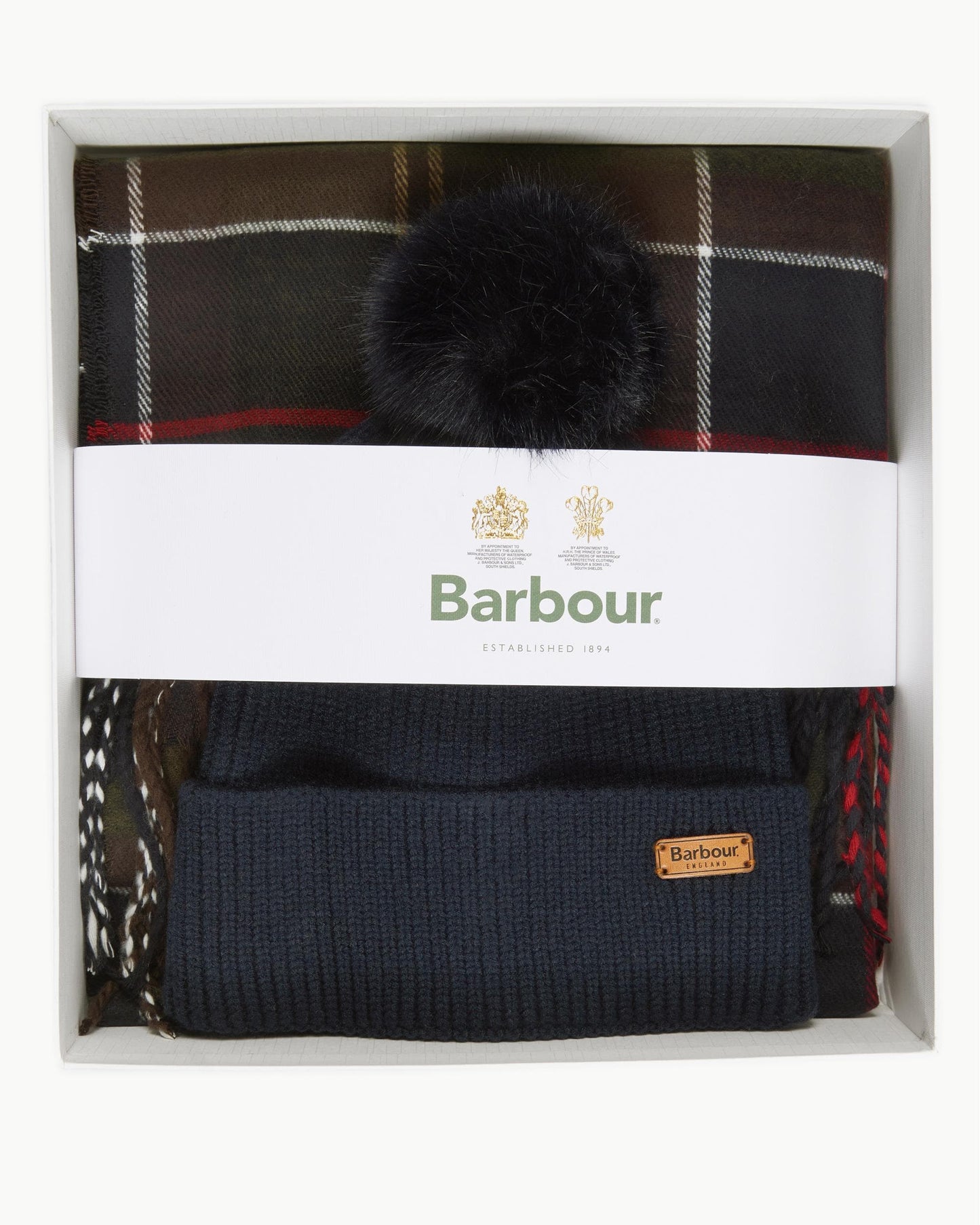 Barbour Dover Beanie & Hailes Scarf Gift Set - Classic