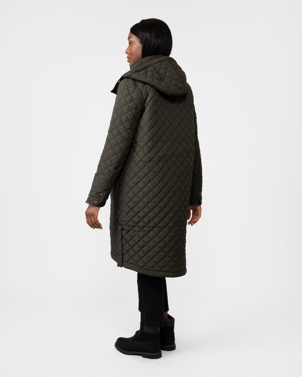 Joules Chatham Womens Hooded Diamond Quilt Coat 223331