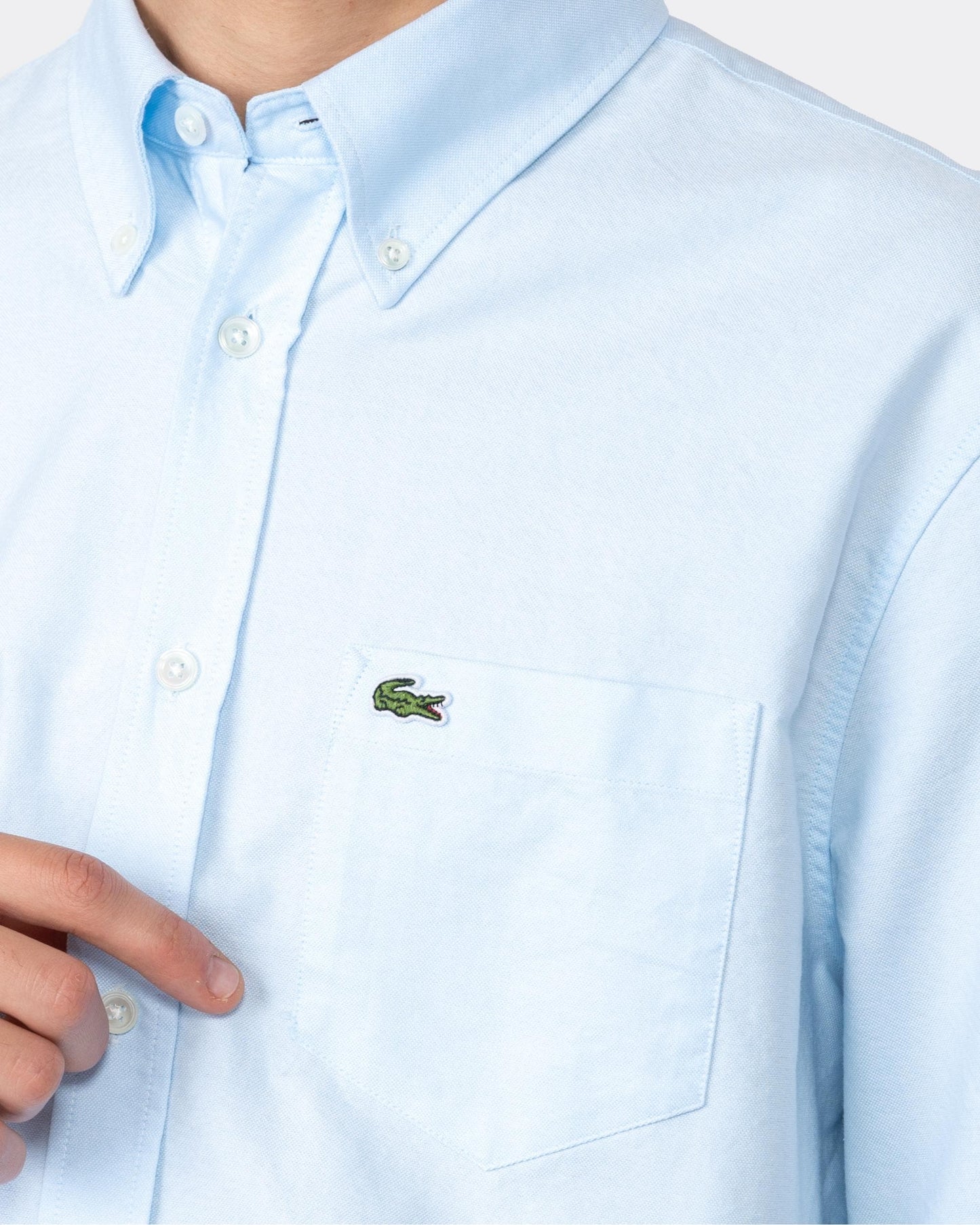 Lacoste Mens Casual Long Sleeve Woven Shirt - Blue F6Z