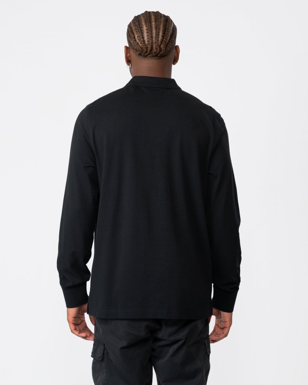 GANT Mens Regular Fit Long Sleeve Shield Logo Pique Rugger - 5 Black