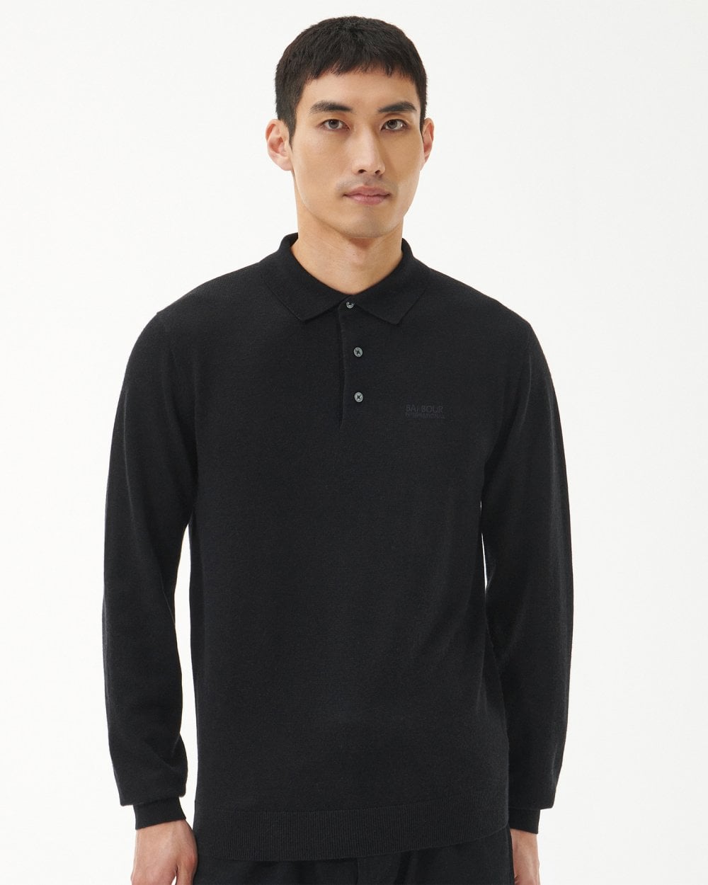 Barbour International Merino Mens Polo Style Sweatshirt
