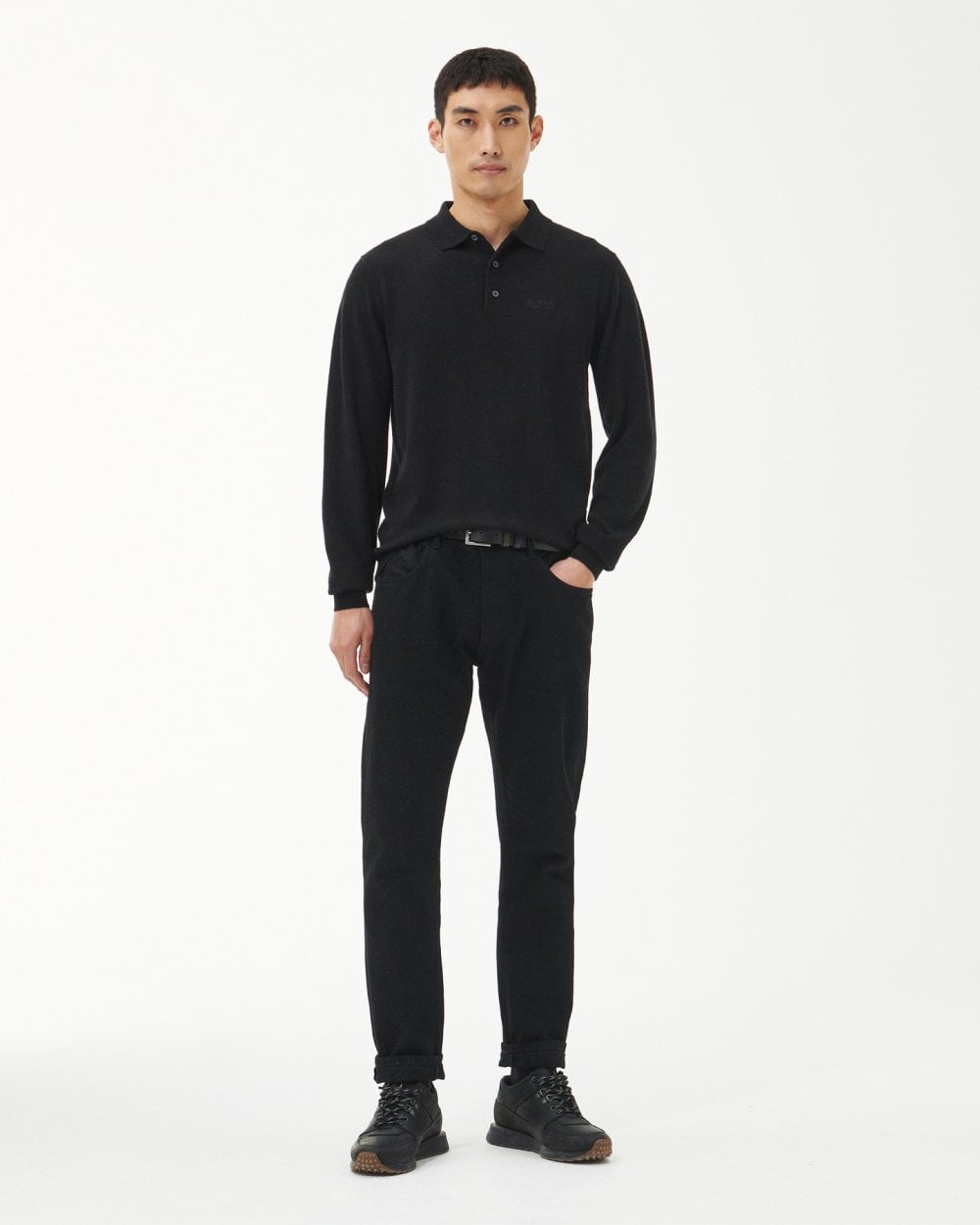 Barbour International Merino Mens Polo Style Sweatshirt