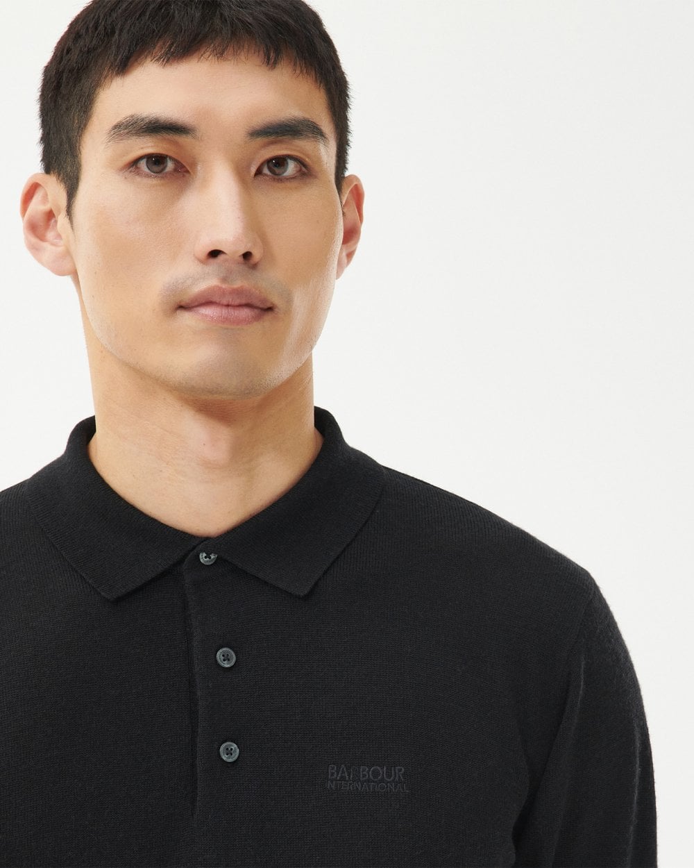 Barbour International Merino Mens Polo Style Sweatshirt