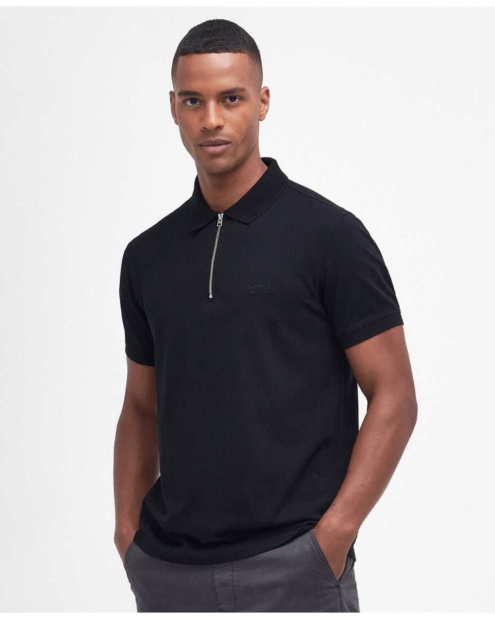 Barbour International Cylinder Mens Zipped Polo