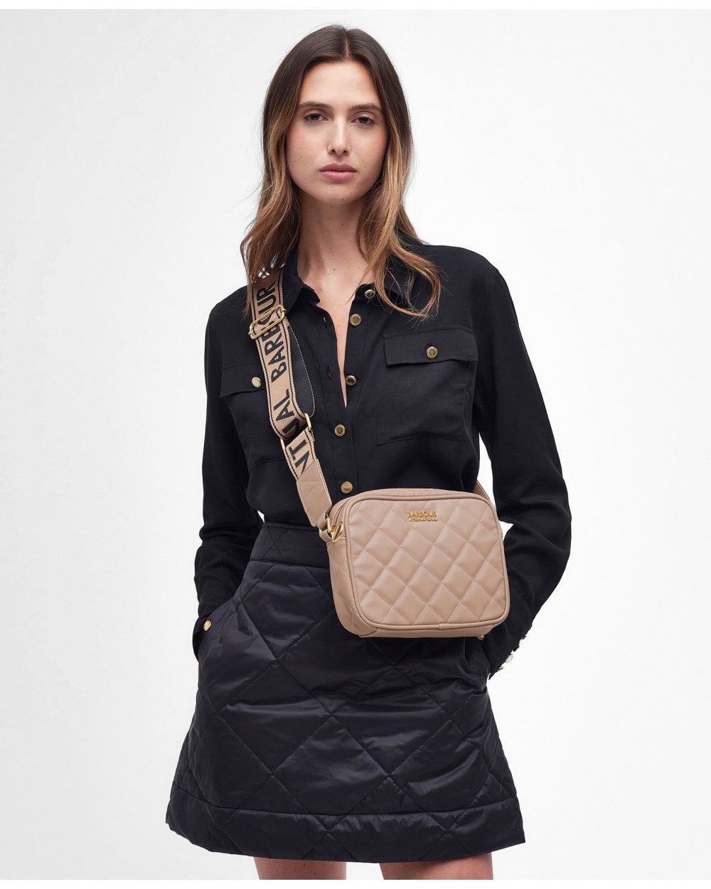 Barbour International Quilted Sloane Womens Crossbody Bag