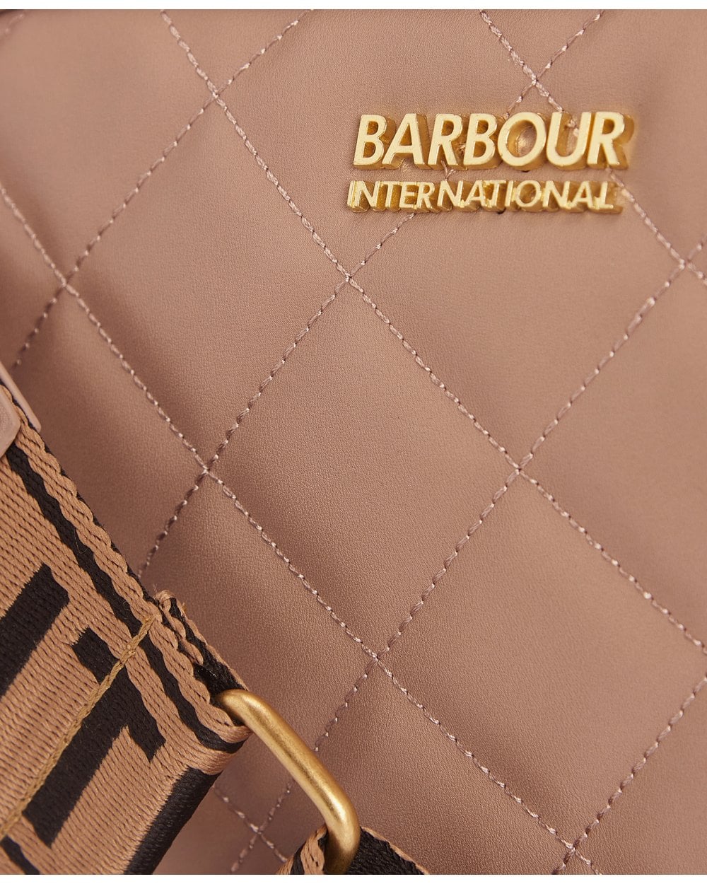 Barbour International Quilted Sloane Womens Crossbody Bag - Camel