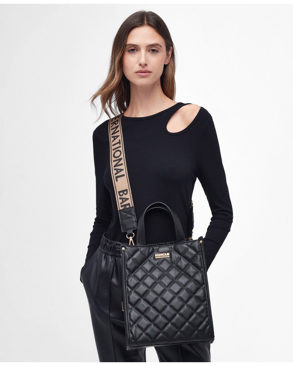Barbour International Quilted Fenchurch Womens Mini Tote Bag