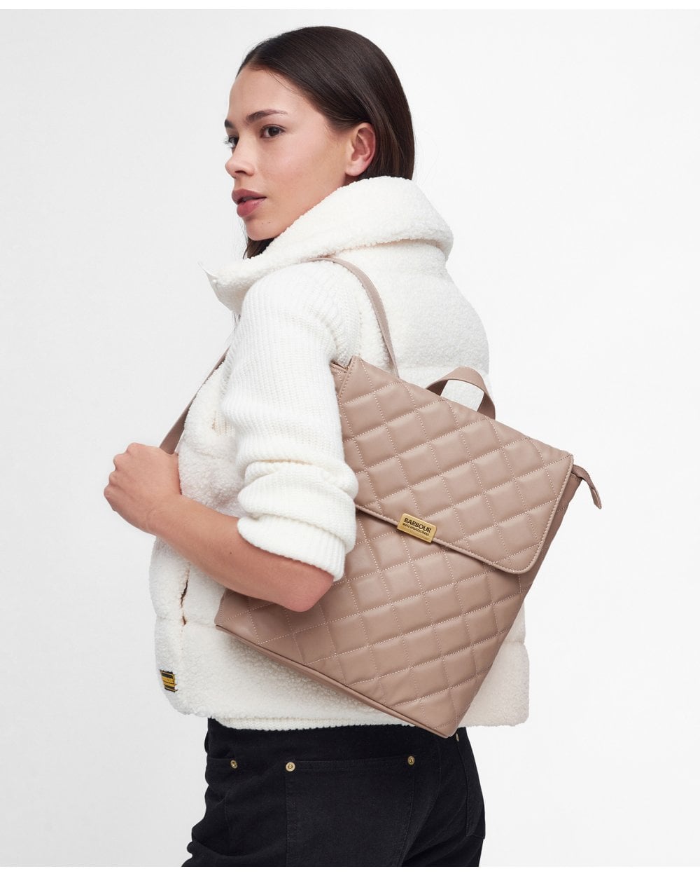 Barbour International Quilted Hoxton Womens Backpack