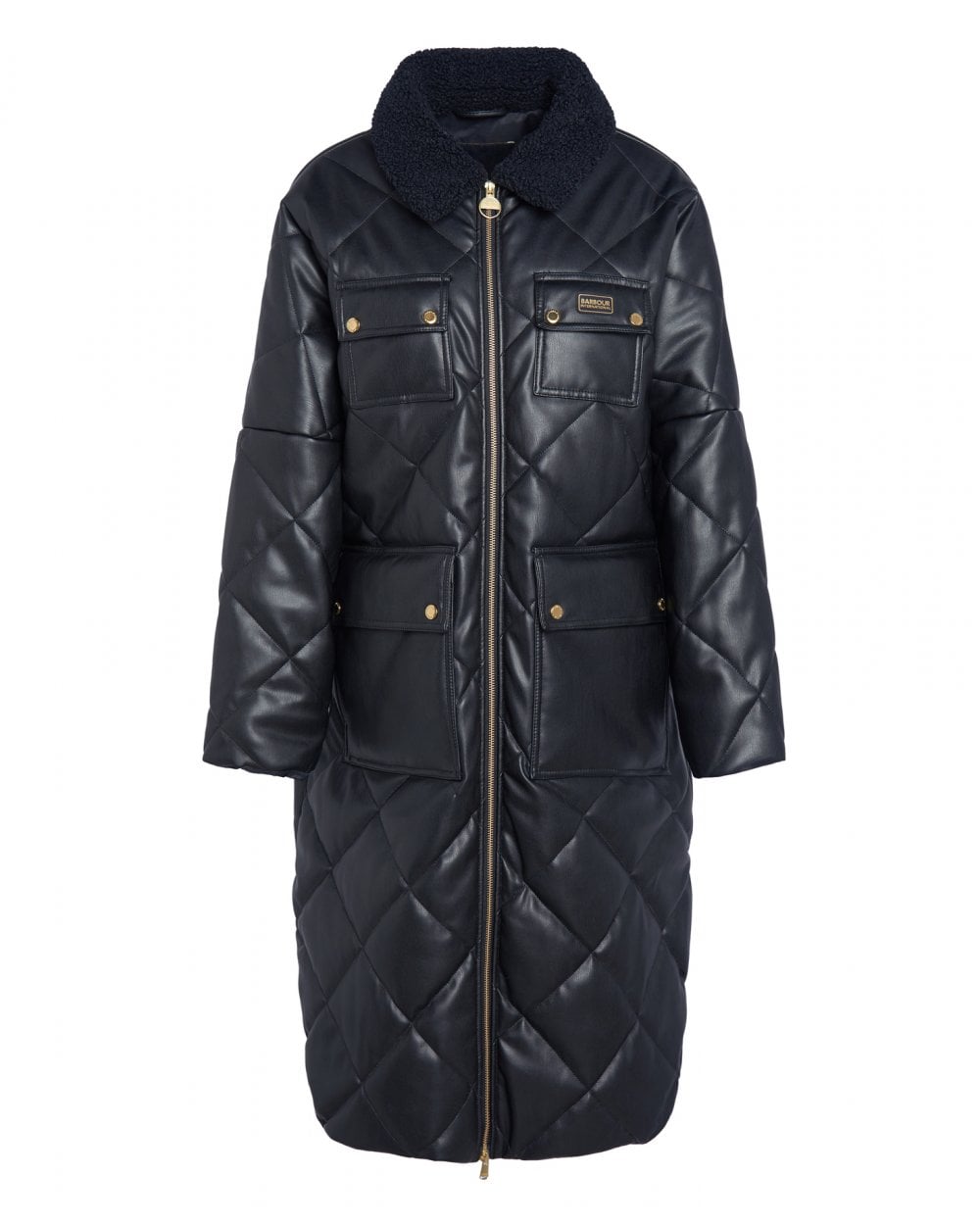 Barbour International Neutron Womens Long Quilted Jacket