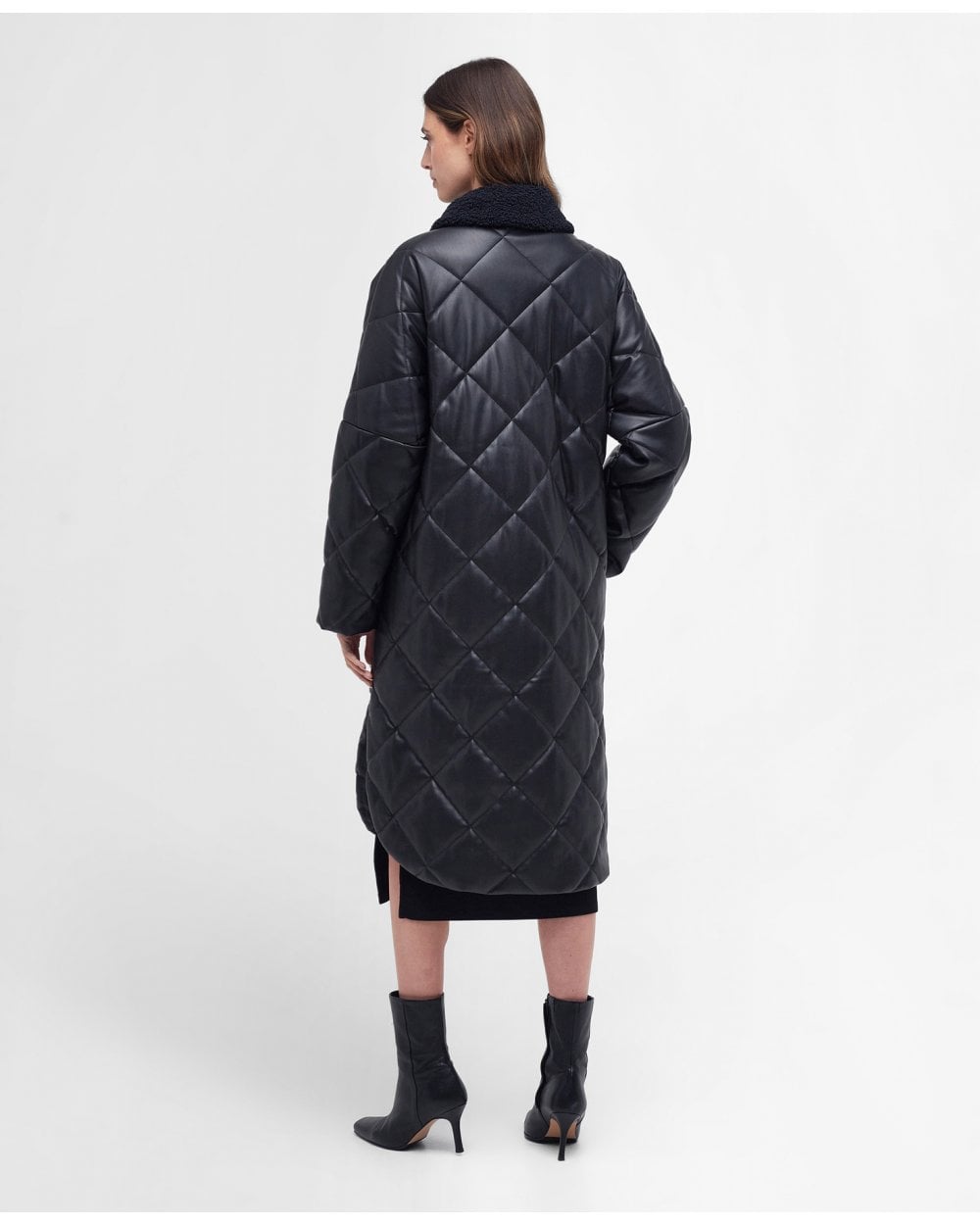Barbour International Neutron Womens Long Quilted Jacket