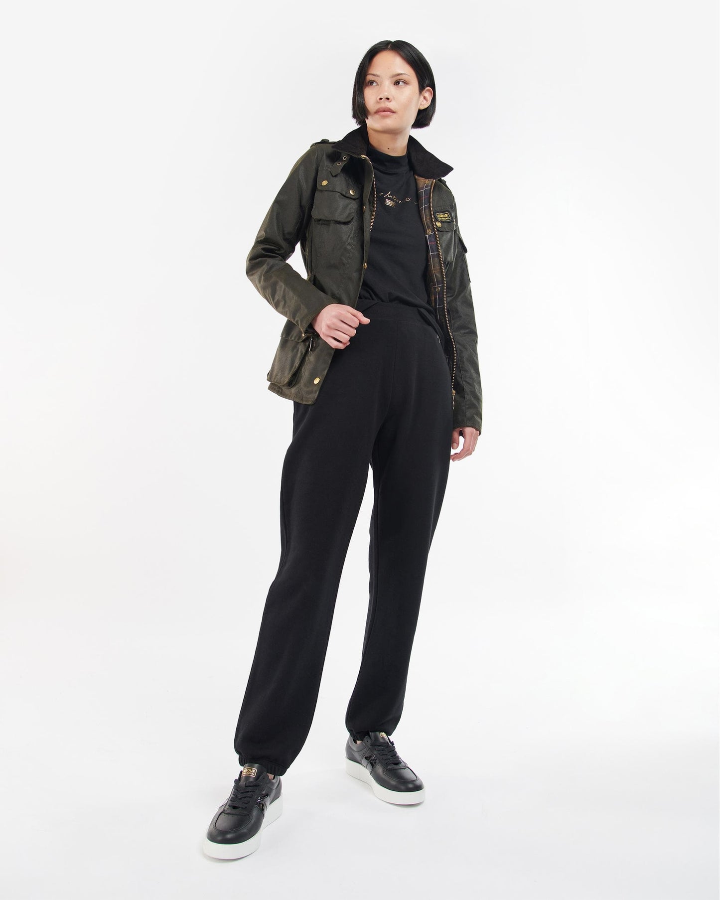 Barbour International Womens Wax Jacket - Olive