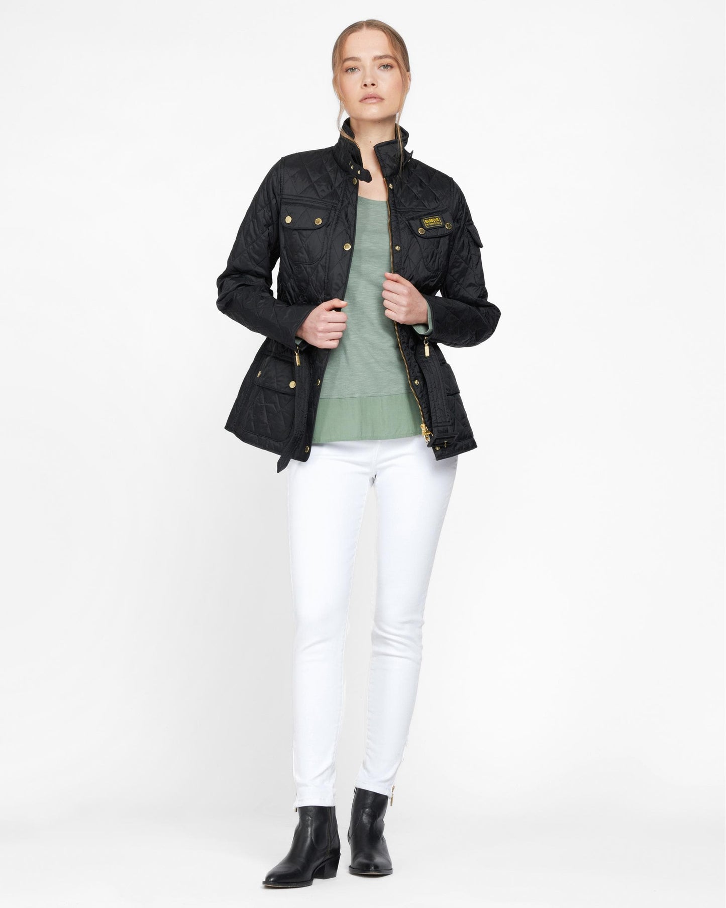Barbour International Regular Lightweight Womens Quilted Jacket - Black