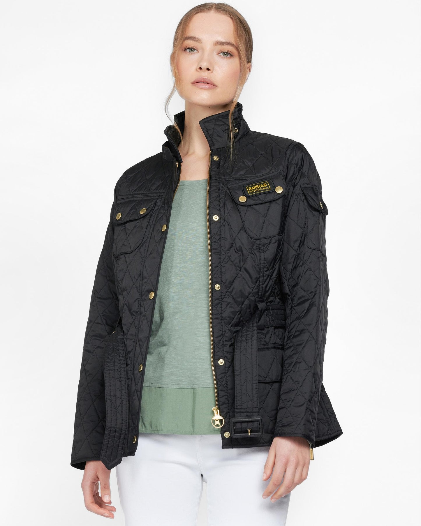 Barbour International Regular Lightweight Womens Quilted Jacket - Black