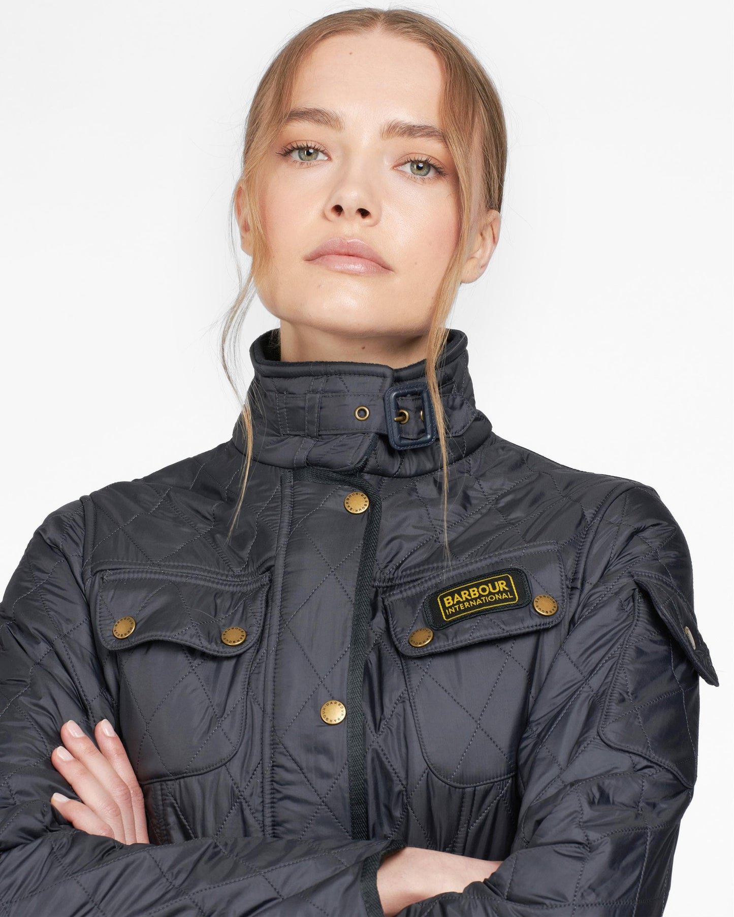 Barbour International Womens Polarquilt Jacket - Navy