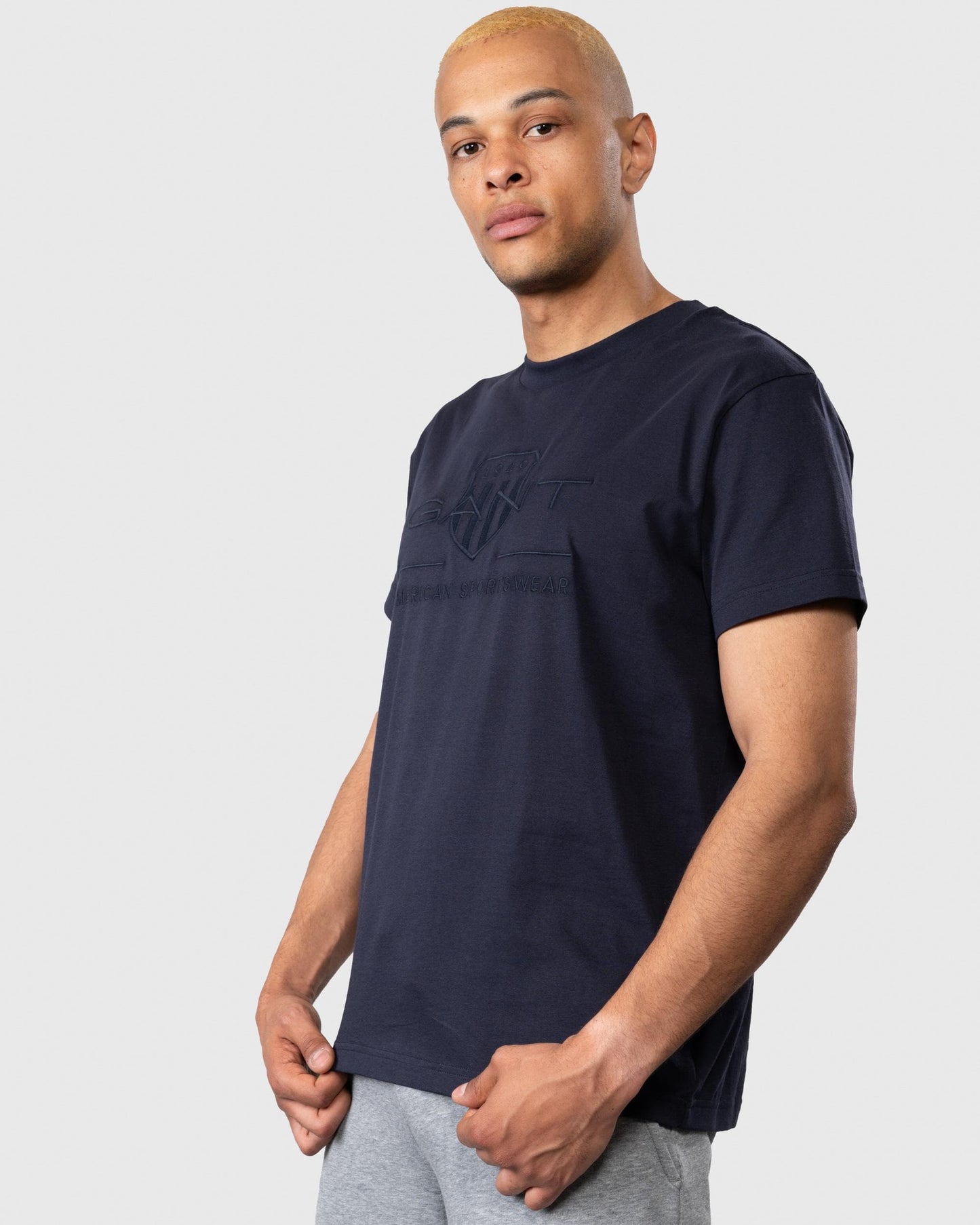 GANT Tonal Archive Shield Mens T-Shirt - 433 Evening Blue