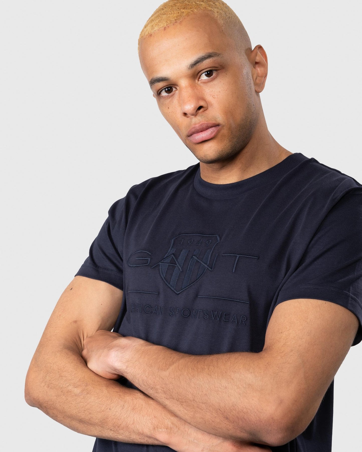 GANT Tonal Archive Shield Mens T-Shirt - 433 Evening Blue