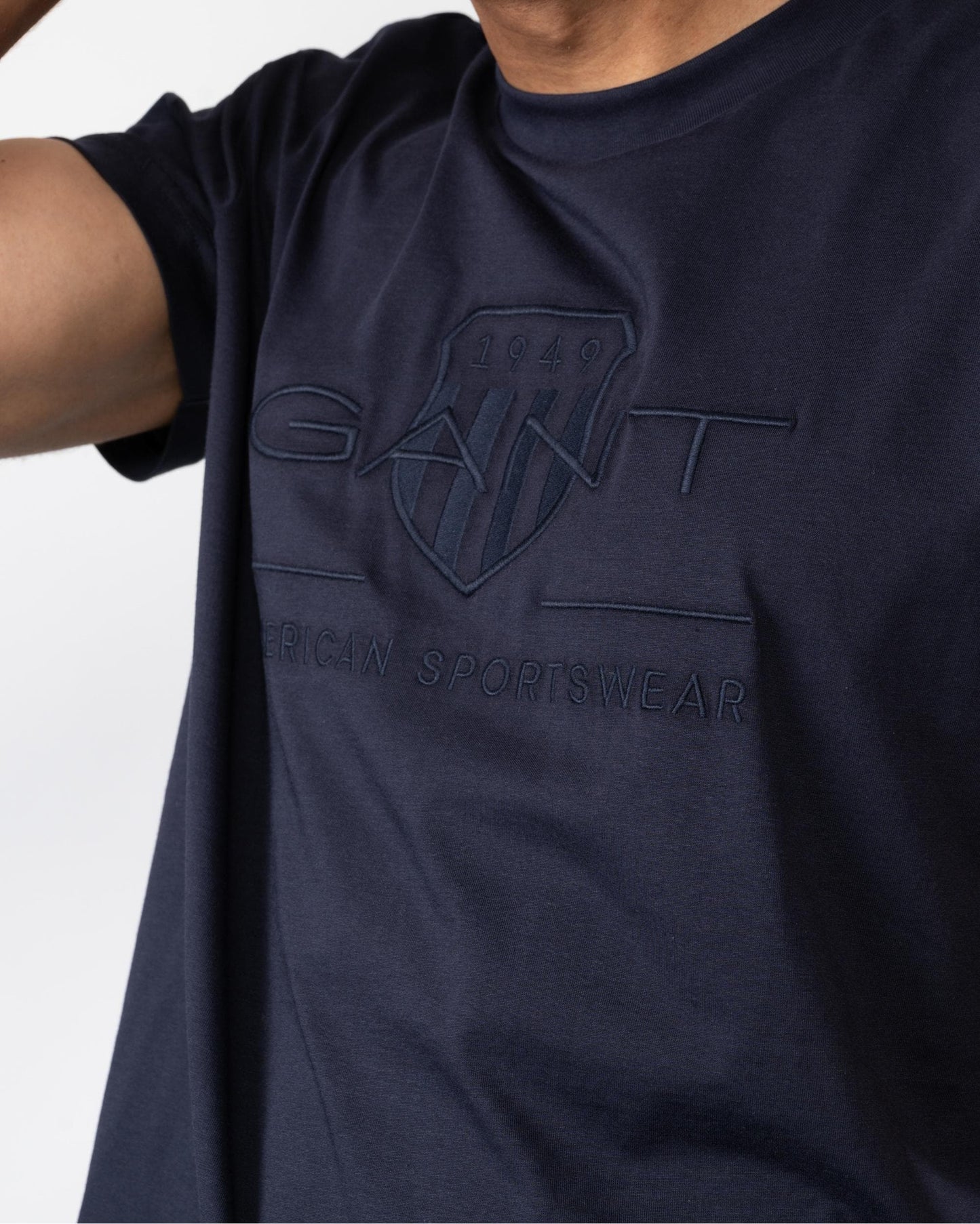 GANT Tonal Archive Shield Mens T-Shirt - 433 Evening Blue