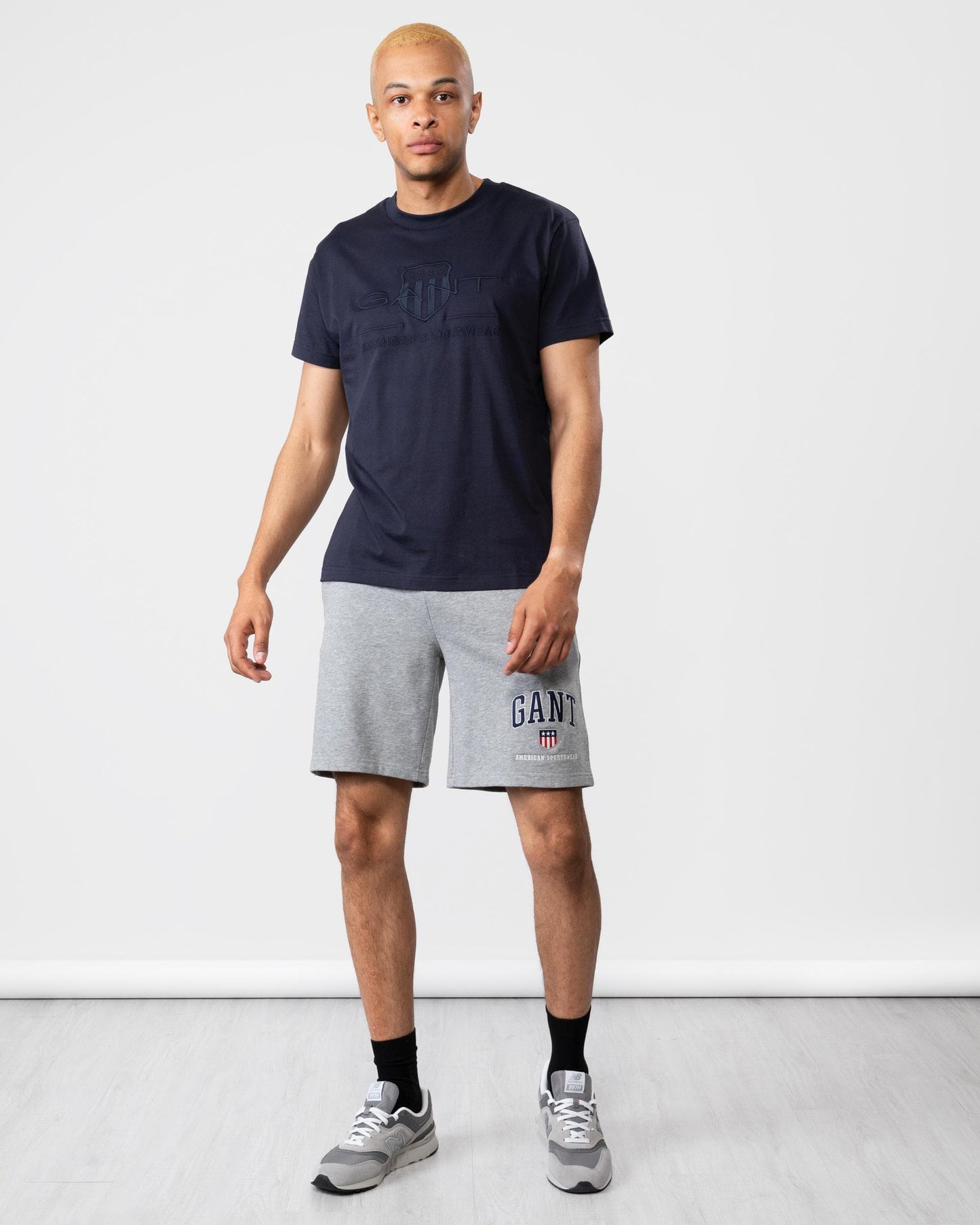 GANT Tonal Archive Shield Mens T-Shirt - 433 Evening Blue