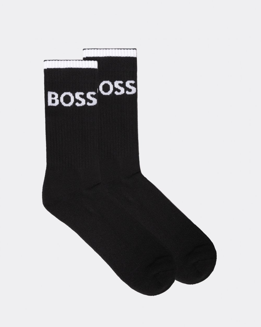BOSS Orange 6 Pack Mens Stripe Combed Cotton Quarter Length Socks NOS - Black 001